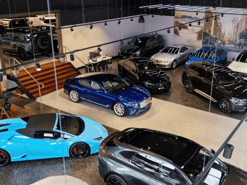 Nick Theodossi Prestige Cars showroom